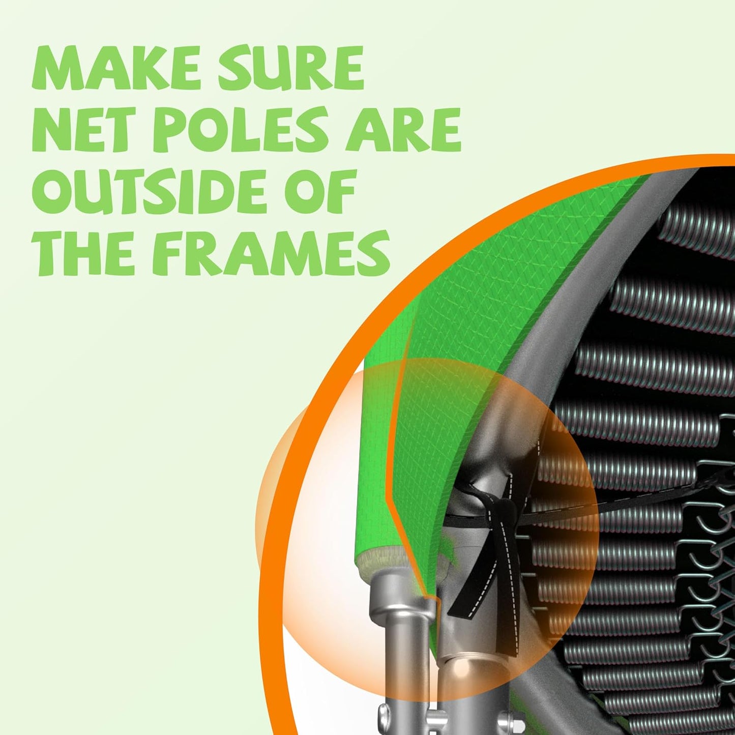 Kangaroo Hoppers Universal 12/14/15FT Trampoline Replacement Safety Pad, Waterproof Surround Spring Foam Cover for Round Frame