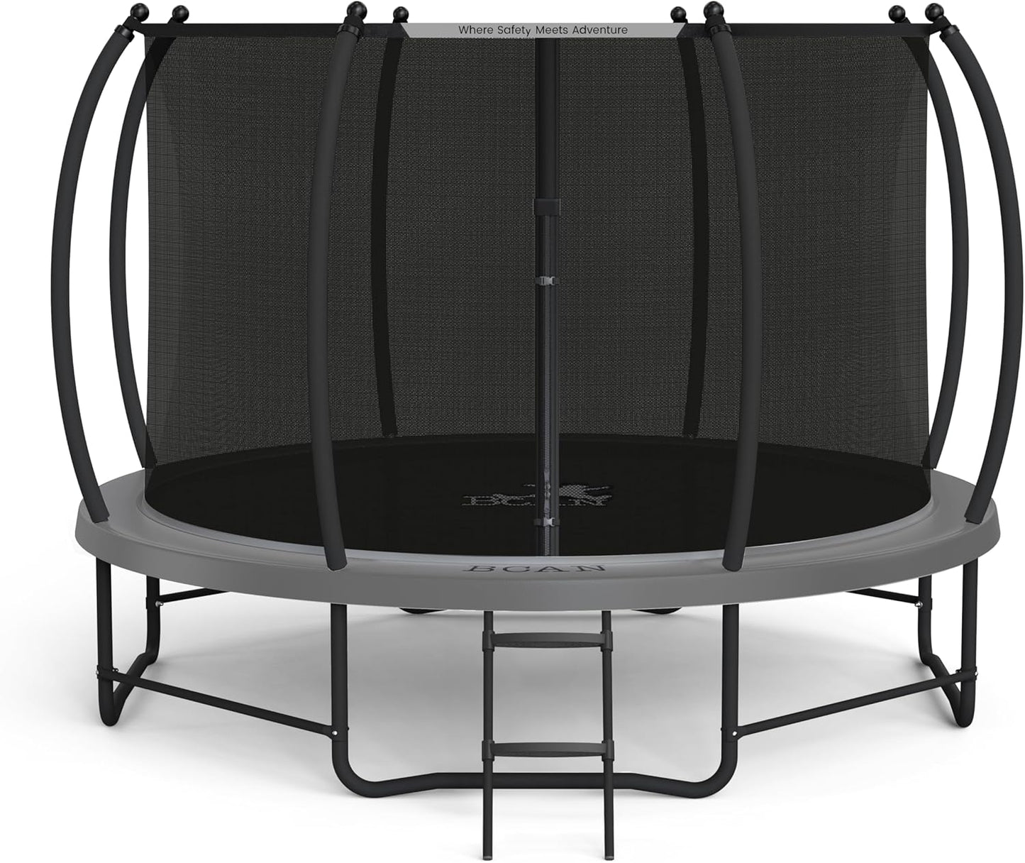 BCAN 8FT 10FT 12FT 14FT 15FT 16FT Recreational Trampoline with Enclosure for Kids Adults, ASTM Approved, Outdoor Trampolines with Ladder for Kids