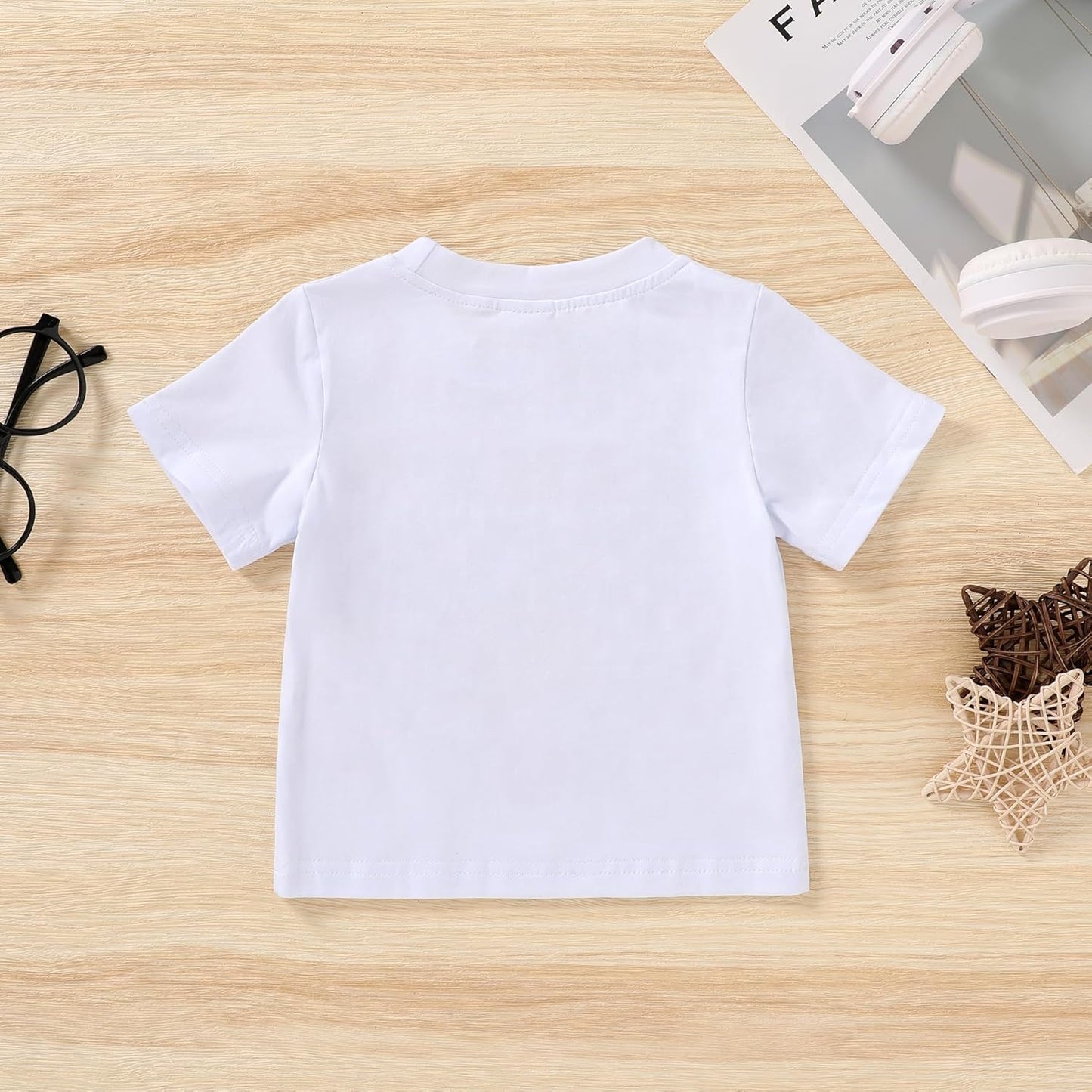 Happy Town Toddler Clothes Baby Boy Girl Smiley Face Shirt Short Sleeve T-Shirt Tee Summer Tops Outfits