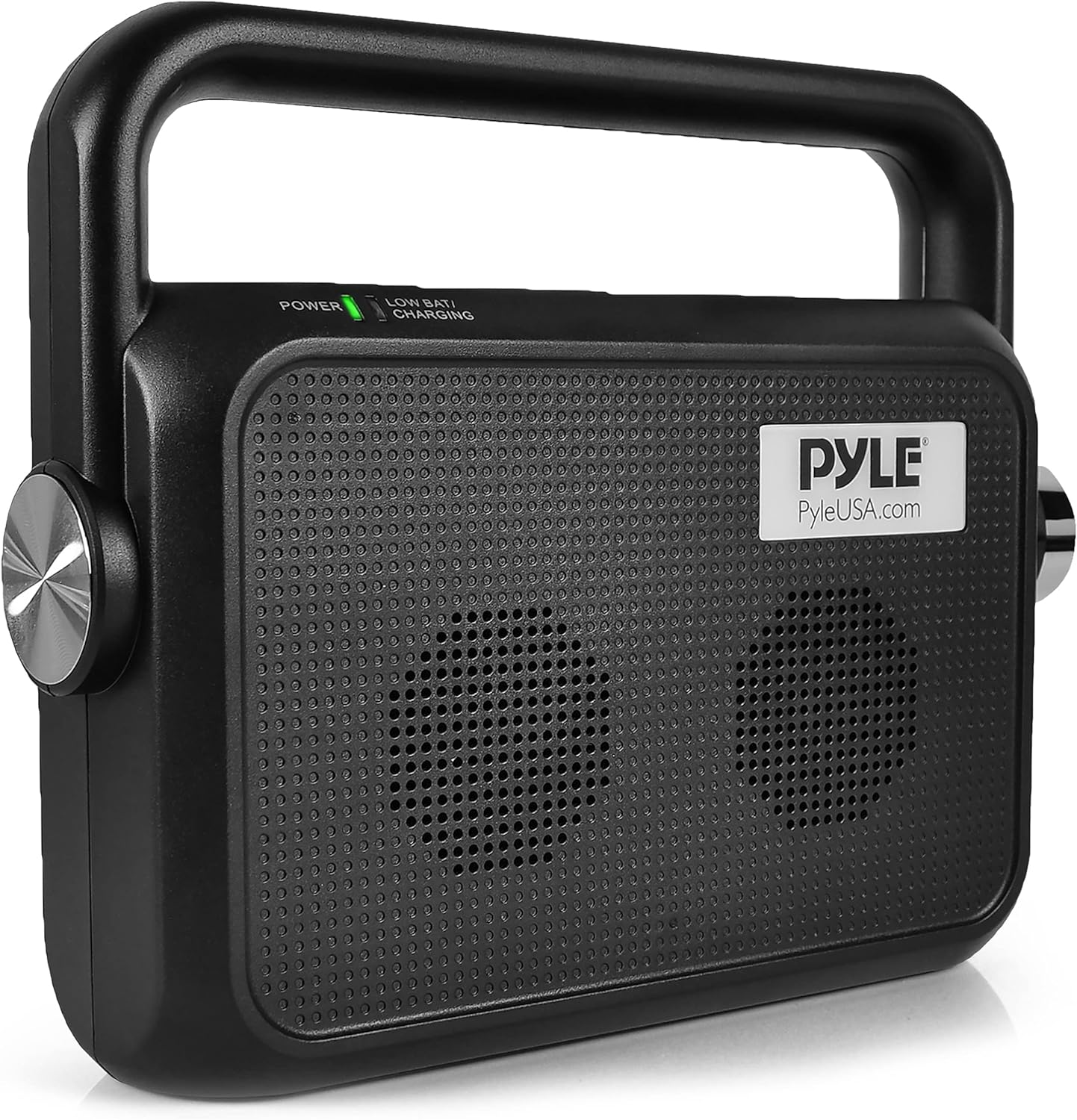 Pyle Wireless Portable Speaker Soundbox - 2.4ghz Full Range Stereo Sound Digital TV MP3 iPod Analog Cable w/ Headset Jack Voice Enhancing Audio Hearing Assistance - PTVSP18BK