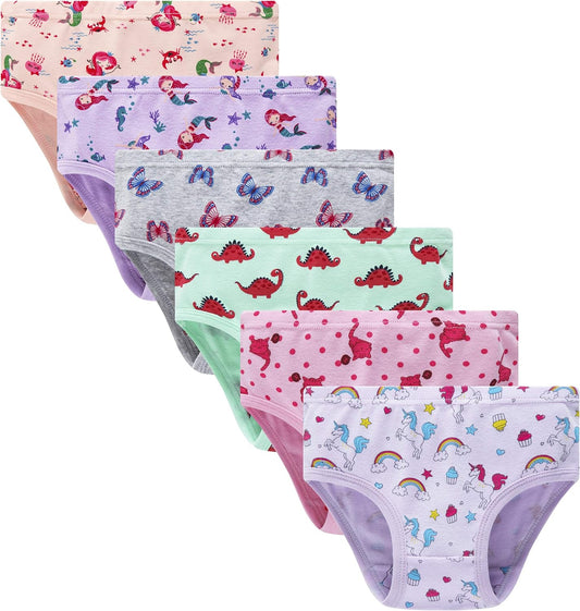 Barara King Little Girls' Soft Cotton Underwear Toddler Undies Kids panties