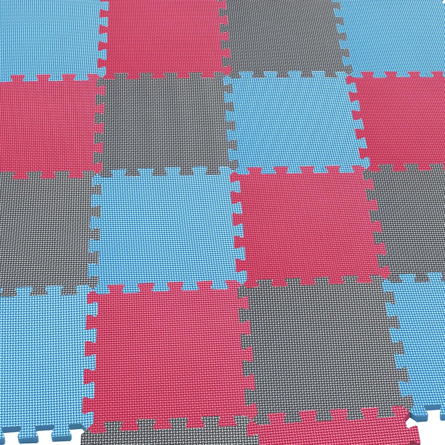 MQIAOHAM® 25 Pieces Puzzle Play Mats, Soft Baby Play Mat, Kids Interlocking Foam Floor Tiles, Toddlers Carpet Playmats G301025-107109112