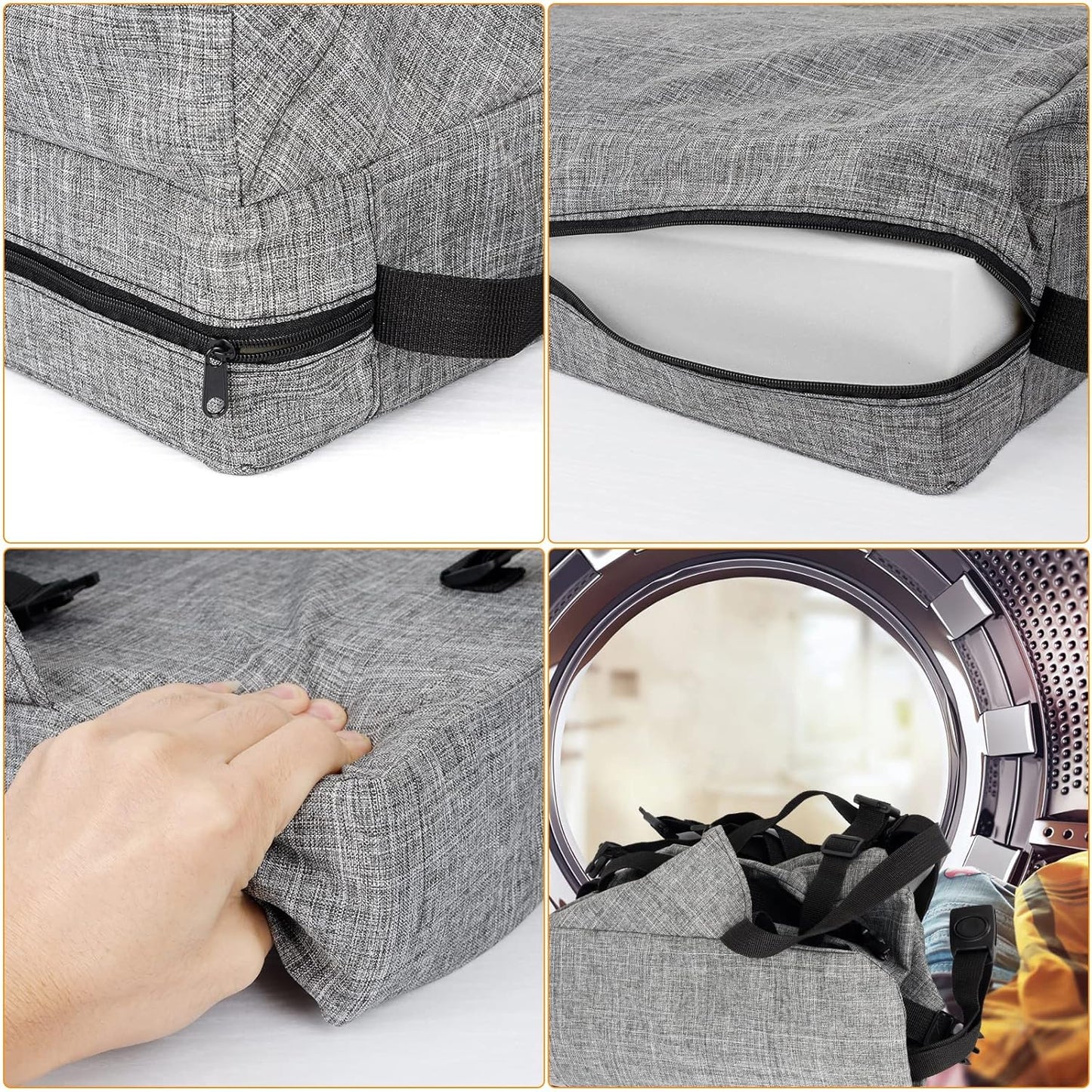 Toddler Booster Seat for Dining Table HOSEASCA 12.6x3.34 Inch Portable High Chair for Travel, Compact Lightweight Travel Booster Seat with Adjustable Straps for Baby