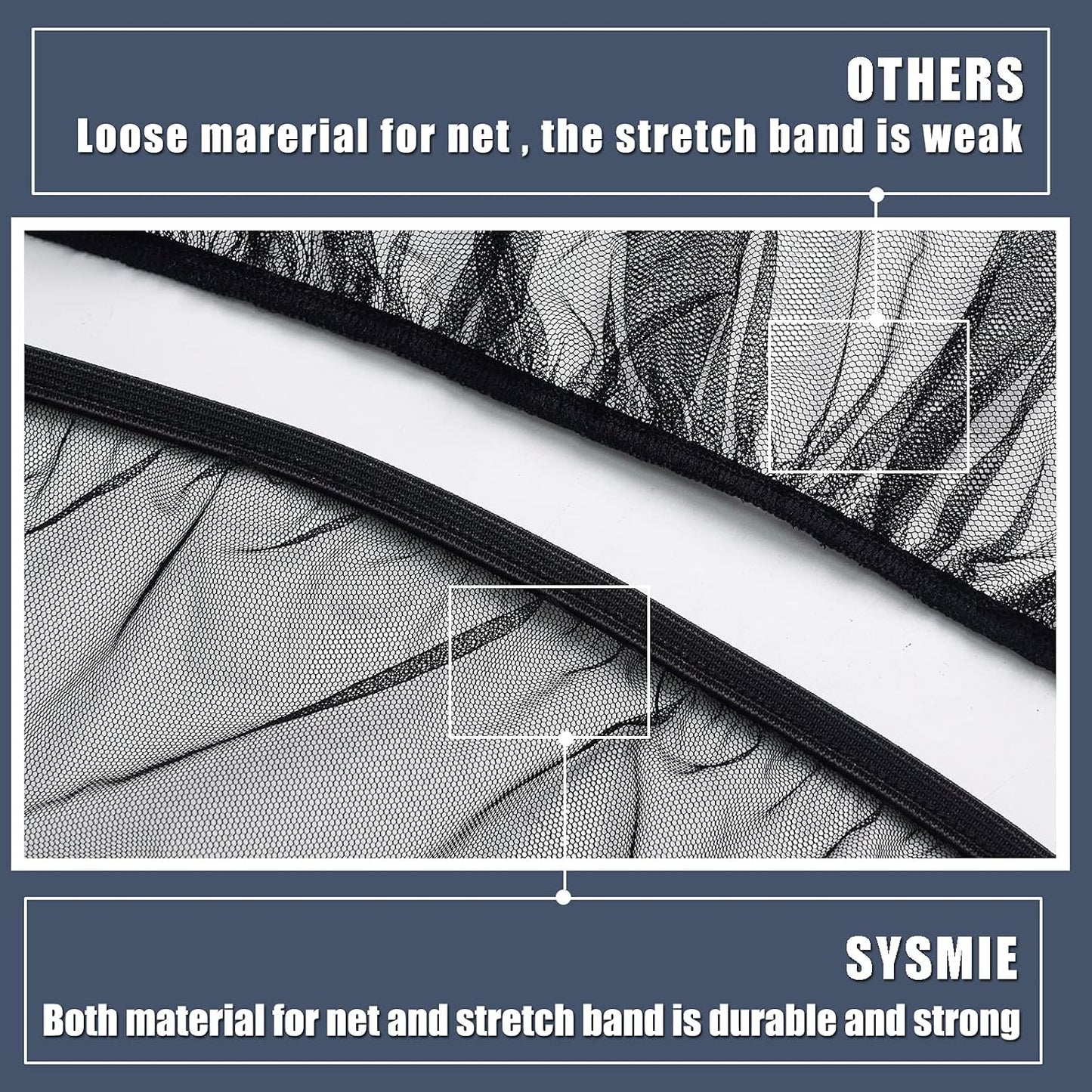 Baby Mosquito Net for Infant Car Seats,Infant Stroller and Bassinets, Carrier,Breathable with Elastic Netting for Easy Fitting, Portable Durable & Long Lasting Infant Insect Shield Netting (Black