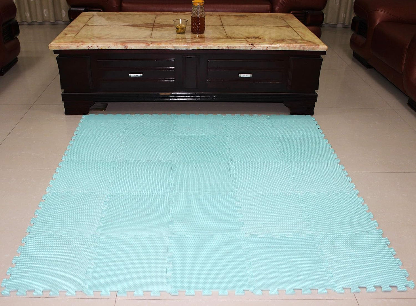 MQIAOHAM® 25 Pieces Puzzle Play Mats, Soft Baby Play Mat, Kids Interlocking Foam Floor Tiles, Toddlers Carpet Playmats G301025-108