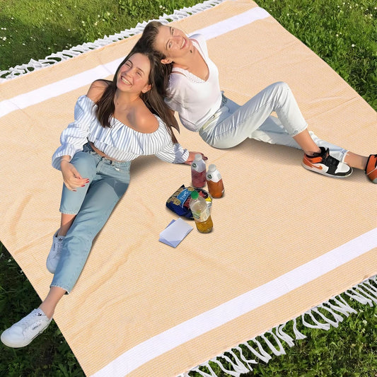 Large Picnic Blanket Outdoor Law Park Grass Patio Mat Manta Para Soft Car Travel Essentials Road Trip Summer Vacation Stuff Outside Accessories Roadtrip Camping Gear Rv Must Haves Glamping Tent Gadget