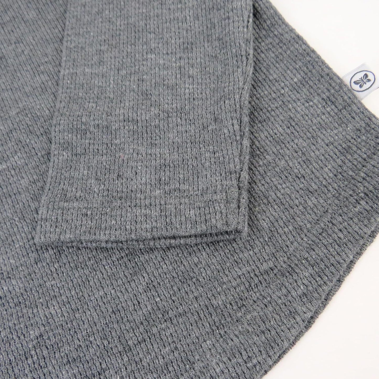 HonestBaby 5-pack Waffle Henley Long Sleeve Shirts 100% Organic Cotton for Infant Baby and Toddler Boys, Unisex