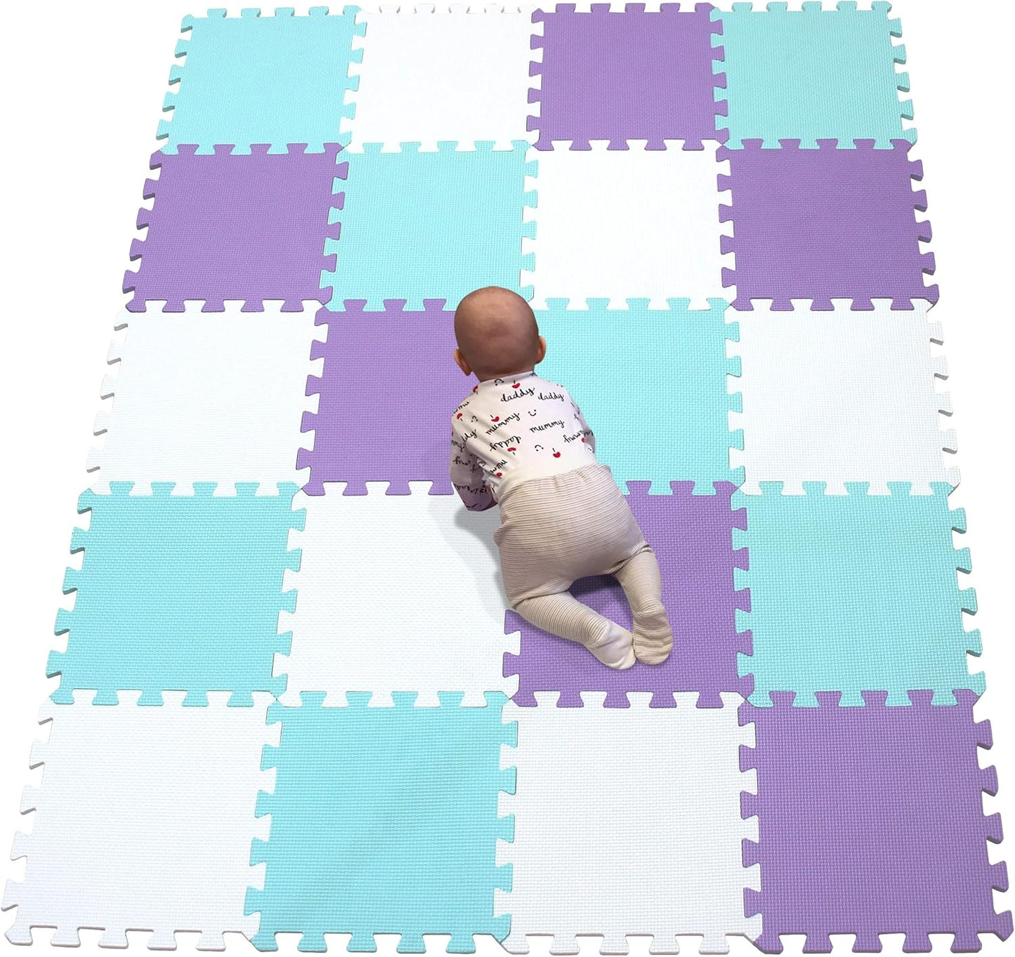 YIMINYUER® 20 Tiles (30cm×30cm×1cm Each Tile) Baby Soft Puzzle Play Mats, Kids Thick EVA Foam Floor, Toddlers & Children's Soft Interlocking Mat R01R08R11G301020