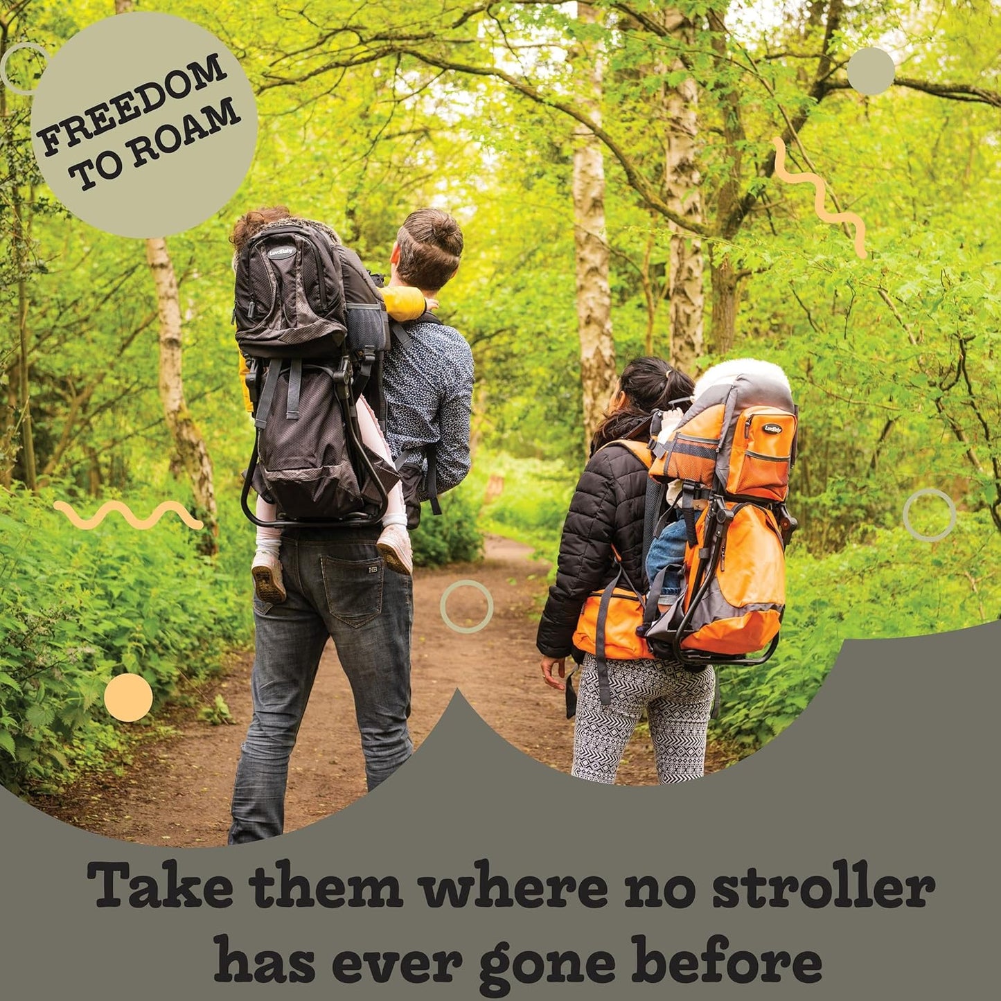 Hiking Baby Carrier Backpack - Comfortable Toddler/Baby Backpack Carrier System with Diaper Change Pad, Insulated Pocket + Rain and Sun Hood to Protect Your Child