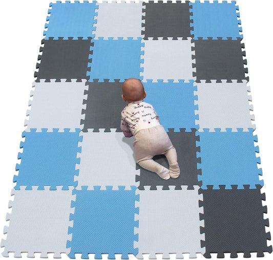 YIMINYUER® 20 Tiles (30cm×30cm×1cm Each Tile) Baby Soft Puzzle Play Mats, Kids Thick EVA Foam Floor, Toddlers & Children's Soft Interlocking Mat R01R07R12G301020