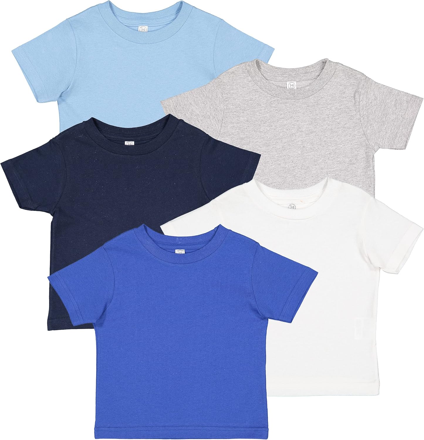 RABBIT SKINS, Infant Baby Fine Jersey Short Sleeve Tee 5 Pack