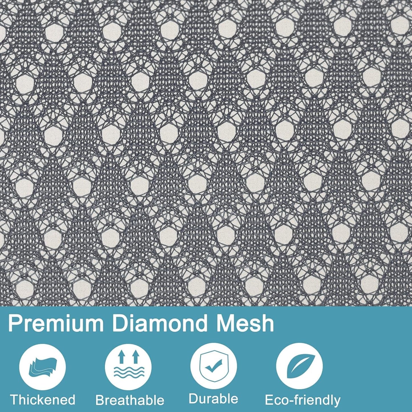 Polecasa Heavy Duty Large Mesh Laundry Bag with ID Tag and Locking Drawstring Closure - 24 x 36 inches - Laundry Hamper Liner, Washable Laundry Bags for Travel, Sports, Dorms (Grey)