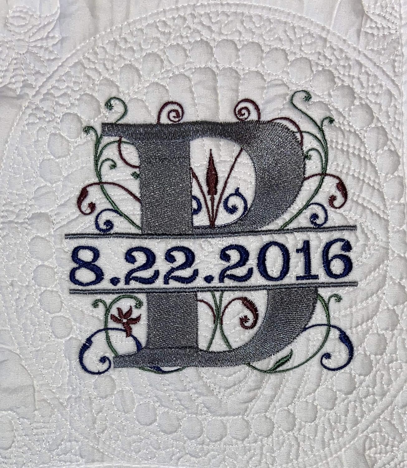 Personalized Baby Blanket Baby Quilt Monogrammed Blankets for Boys and Girls Embroidered Baby Gifts Letter & Date