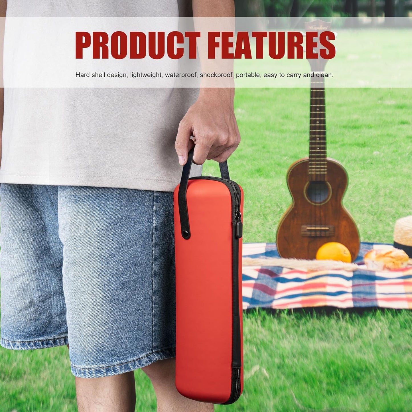 Single Wine Gift Tote Bag, Hard Shell Protector Bags Insulated Cooler Bag Champagne Bottle Gift Box, Portable Wine Carrier for Travel, Picnic, Beach, BYOB, Restaurant (Tangerine)