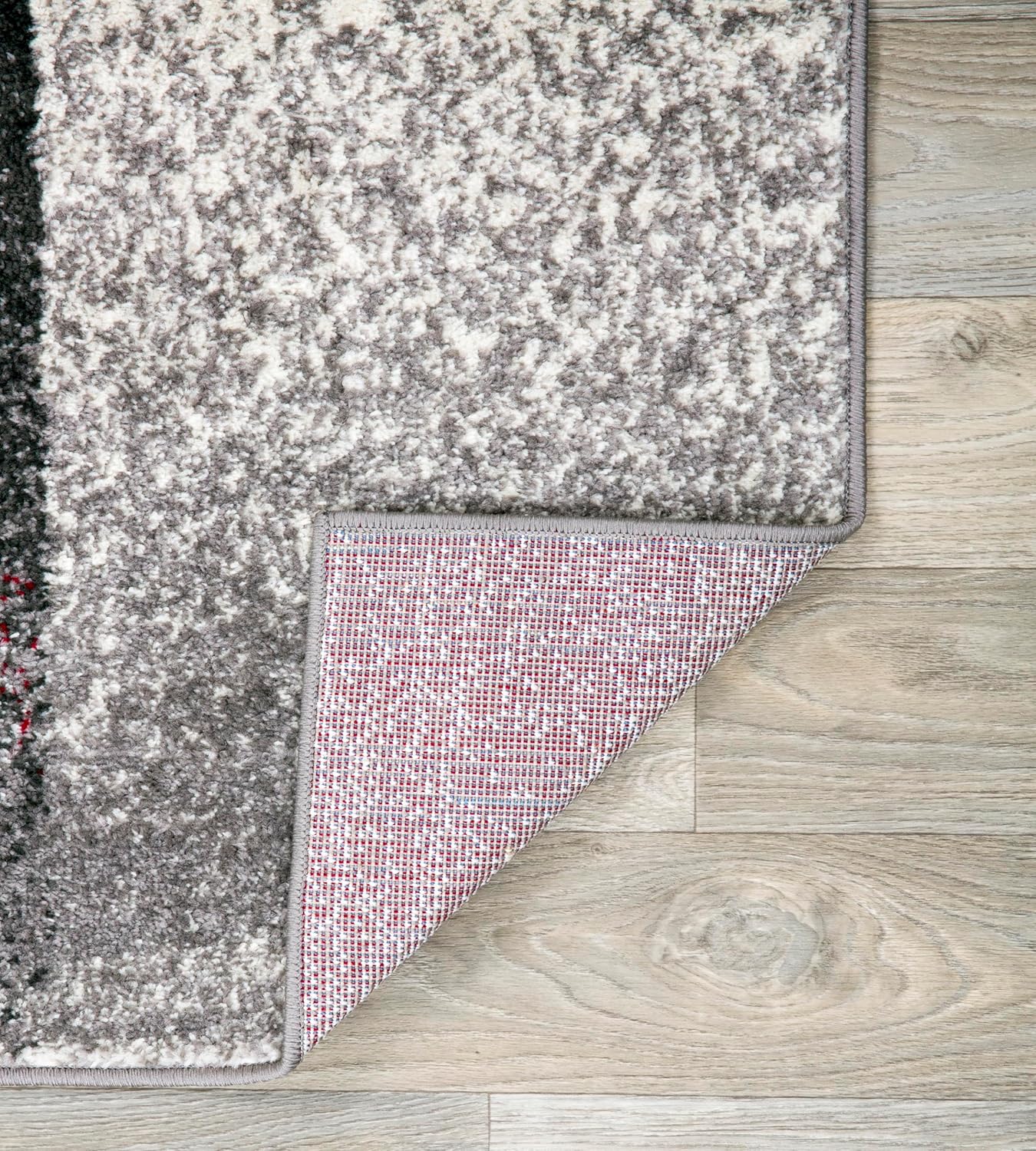 Rugshop Modern Distressed Boxes Area Rug 3' 3" x 5' Gray