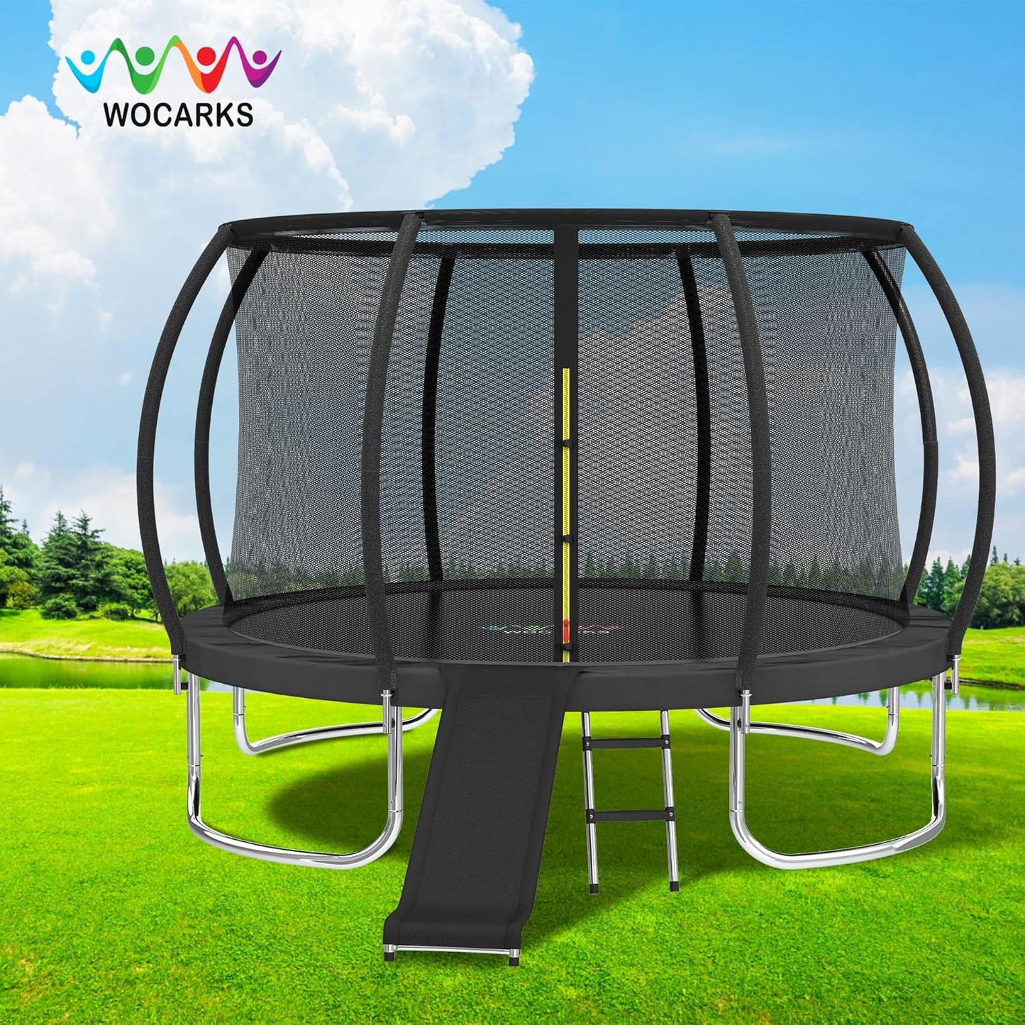 Trampoline Pad, 10ft 12ft 14ft Trampoline Replacement Safety Pad, Waterproof and Tear-Resistant Safety Spring Cover Round Frame Pad