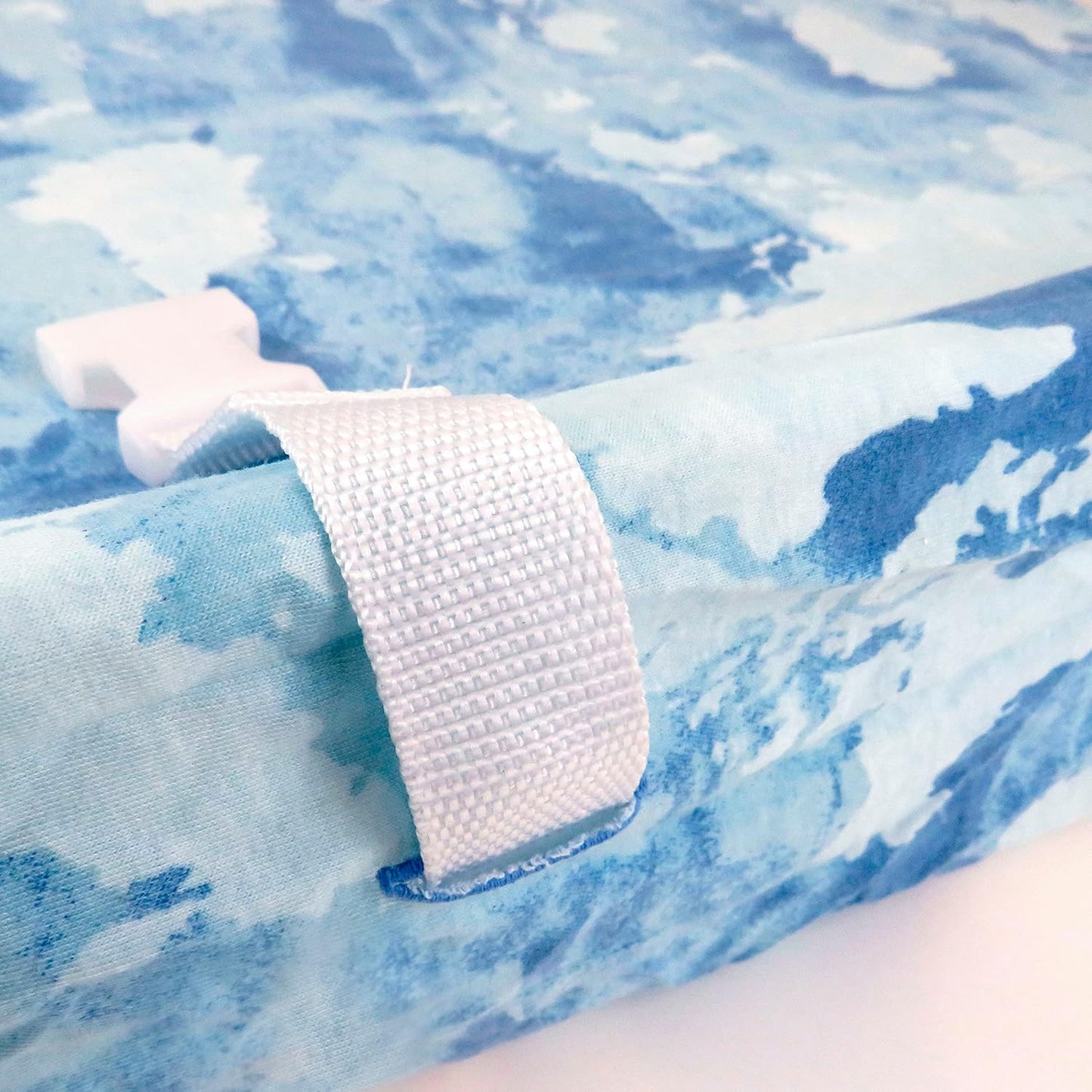 HonestBaby 2-Piece Organic Cotton Printed & Terry Changing Pad Cover Set, Watercolor World, One Size (D2BDR)