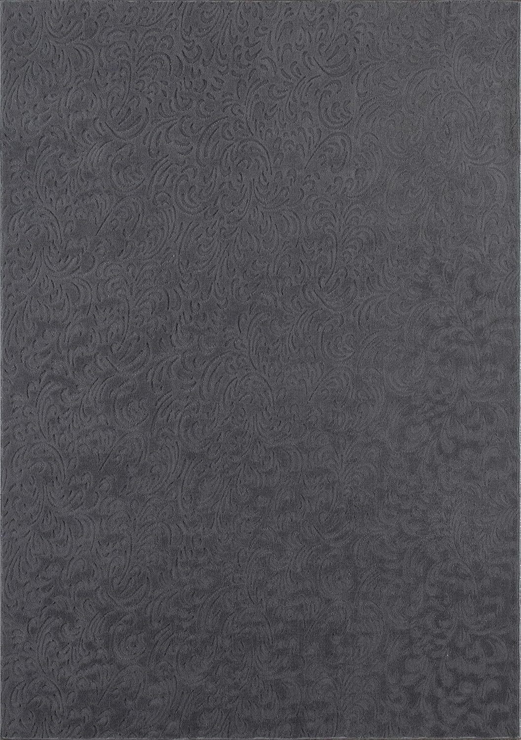 Non-Slip Washable 5x7 Area Rugs for Living Room Bedroom, Ultra Soft Bedside Rug, Indoor Floor Carpet for Kids Girls and Boys, Dorms, Nursery Rooms, Non-Skid Area Rug, Flower Anthracite Grey, 5'x7'