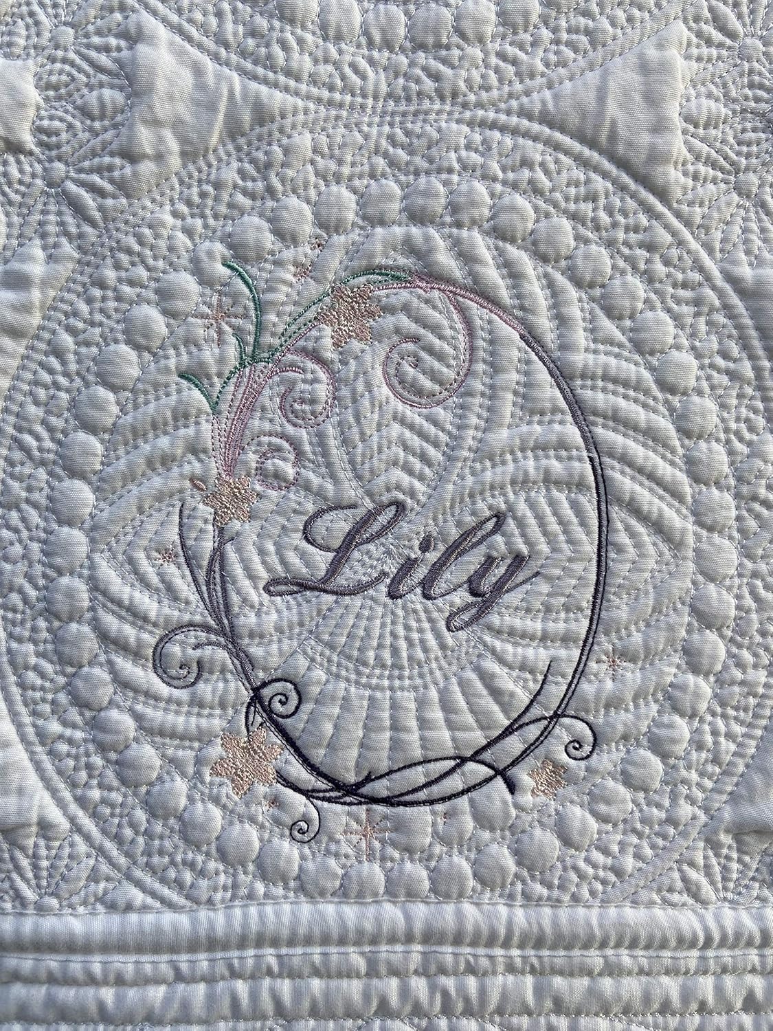 Personalized Baby Blanket Baby Quilt Monogrammed Blankets for Boys and Girls Embroidered Baby Gifts Lily