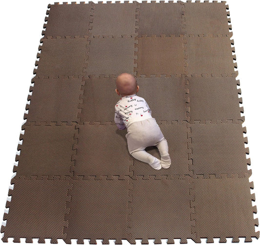 YIMINYUER® 20 Tiles (30cm×30cm×1cm Each Tile) Baby Soft Puzzle Play Mats, Kids Thick EVA Foam Floor, Toddlers & Children's Soft Interlocking Mat R06G301020