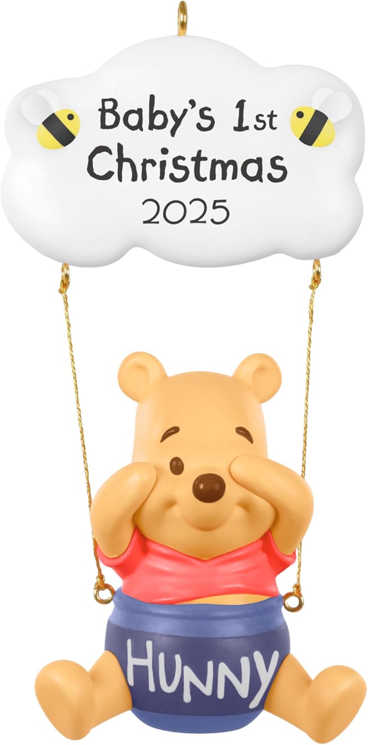 Hallmark Keepsake Christmas Ornament 2025, Disney Winnie The Pooh Baby's First Christmas 2025, Gifts for Disney Fans