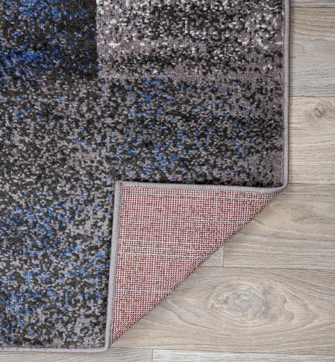 Rugshop Modern Distressed Boxes Area Rug 7' 10" x 10' Blue