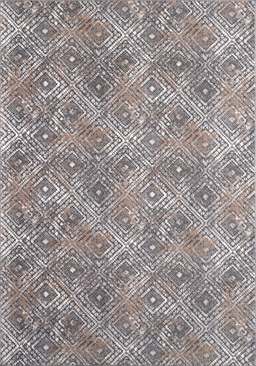 Non-Slip Washable 5x7 Area Rugs for Living Room Bedroom, Ultra Soft Bedside Rug, Indoor Floor Carpet for Kids Girls and Boys, Dorms, Nursery Rooms, Non-Skid Area Rug, Square Multi, 5' x 7'