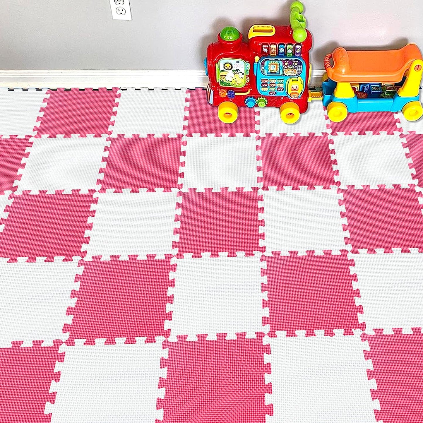 YIMINYUER® 25 Tiles (30cm×30cm×1cm Each Tile) Baby Soft Puzzle Play Mats, Kids Thick EVA Foam Floor, Toddlers & Children's Soft Interlocking Mat R01R09G301025